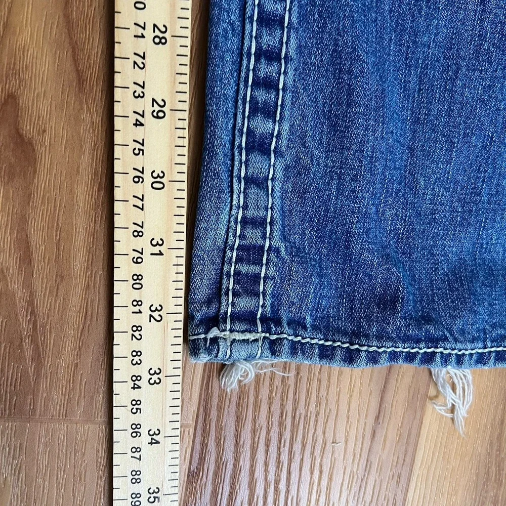 Vintage Y2K True Religion Jeans USA Mens 31X32 Rainbow Ricky Baggy Loose Fit